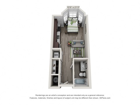 S1A Floor Plan at The Foundry, Indiana, 46617